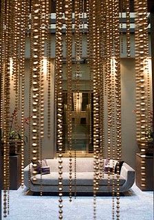 Kelly Hoppen - Style Icon I love! Tac Mahal, Bead Curtain, Hippie Bedroom, Beaded Curtain, Kelly Hoppen, Design Salon, Beaded Curtains, Beading Ideas, Curtain Designs