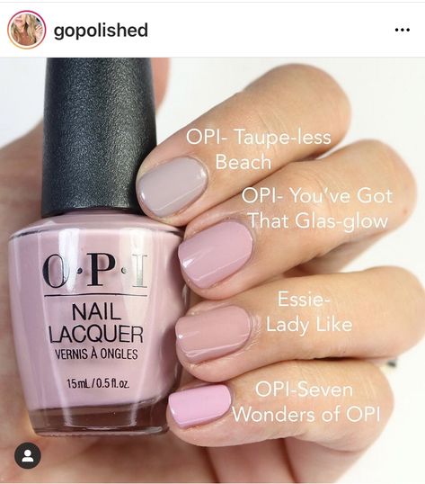 Mauve Nail Polish, Fall Toe Nails, Nail Polish Art Designs, Opi Gel Nails, Pink Nail Colors, Mauve Nails, Opi Nail Colors, Nails Opi, Nude Nail Polish