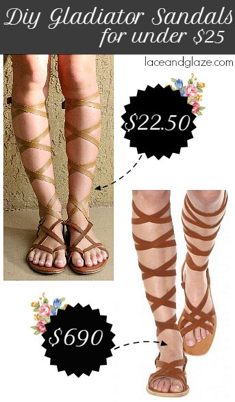 diy gladiator sandals for under $25! Crochet Gladiator Sandals, Amazon Armor, Diy Leather Sandals, Larp Diy, Gladiator Costumes, Easter Play, Shoe Refashion, Roman Soldier, Diy Sandals