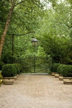 . Driveway Entrance, Garden Modern, Gravel Driveway, Pea Gravel, Front Gates, Have Inspiration, Driveway Gate, Iron Gate, Ideas Garden