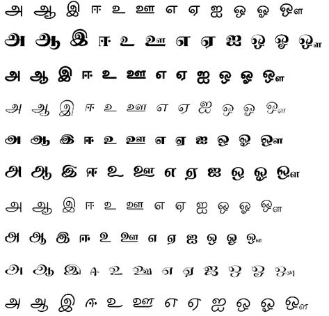 Free Tamil Unicode fonts - Download link and samples of their styles Tamil Font Style, Tamil Letters Designs, Tamil Font Design, Unicode Pad Code, Indian Typography, Tamil Letters, Unicode Font, Tamil Font, Jalli Design