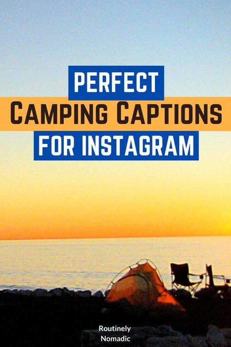 Did you just have the most amazing time camping and are now looking for the perfect camping captions for Instagram or a social media post? Here are the best cute, funny, punny, short, clever and about friends and campfires for your next post. Find the best one that fits your experience, picture or just inspires you! Captions With Family, Camping Quotes Adventure, Camping Captions For Instagram, Camping Instagram Captions, Friends Campfire, Quotes About Camping, Captions With Friends, Camping Quotes Friends, Funny Camping Quotes