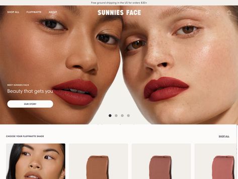 Beauty Brand Website Design, Sunnies Face, Makeup Website, Makeup Website Design, Beauty Banner, Makeup Artist Website, Cosmetic Web, Beauty Web, Website Banner Design