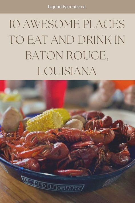 If you’re headed to Louisiana, then Baton Rouge is a must-stop. And while you’re there, you have to eat! I mean, why else travel? There are so many great places to grab a bite in Baton Rouge. We’ve narrowed it down to 10 of our favourites that you need to try. So get your appetites ready for these 10 awesome places to eat and drink in Baton Rouge. Baton Rouge Louisiana, Louisiana Recipes, Awesome Places, Eat And Drink, Food Travel, Ontario Canada, Places To Eat, Best Foods