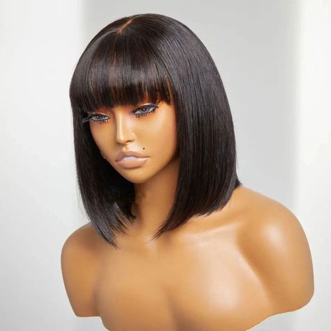 💖 180D Glueless Realastic Scalp Brown Bob Lace Wigs With Bangs Fringe 💖 by Samag Shop At great price 🤑 Shop now 🛍️ at https://tinyurl.com/2xjqbo7d Bangs Fringe, Brown Bob, Brazilian Straight Human Hair, Middle Parts, Straight Human Hair, July 11, Wigs With Bangs, Lace Wigs, Human Hair