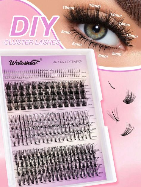 292-400pcs Lash Clusters Individual Cluster Lash Extensions DIY Multi-Type Mixed Wispy Faux Mink Eyelash Tray Bottom, Spike, Volume Lashes For Self Application At Home Mauve Purple    PVC  Cluster Lashes   Beauty Tools, size features are:Bust: ,Length: ,Sleeve Length: Duck Bill Nails, Lash Extensions Diy, Cluster Lash Extensions, Purple Pvc, Lash Clusters, Cluster Lashes, Diy Lash Extensions, White French Tip, Girls Snow Boots