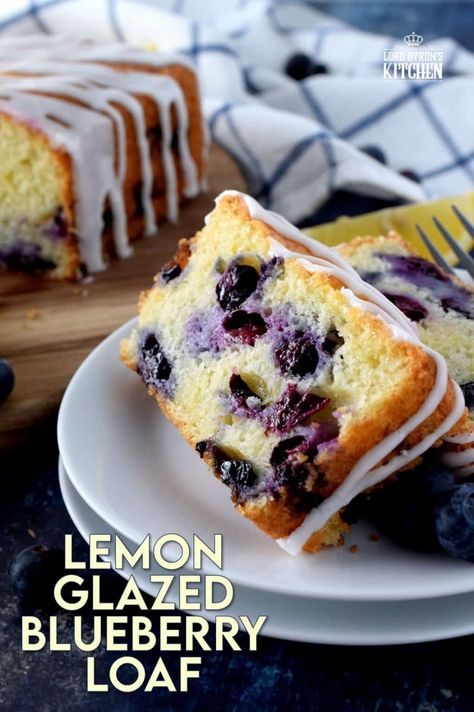 Lemon Glazed Blueberry Loaf - Lord Byron's Kitchen Blueberry Yogurt Cake, Blueberry Quick Bread, Lemon Blueberry Pound Cake, Greek Yogurt Cake, Lemon Blueberry Loaf, Lemon Yogurt Cake, Blueberry Pound Cake, Blueberry Loaf, Lemon Loaf Cake