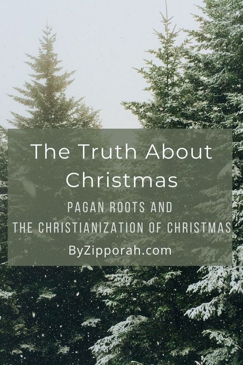 Truth about Christmas and its pagan roots pinterest graphic - Christmas Pagan Holiday, Biblical Christmas, Origin Of Christmas, Pagan Christmas, Winter Solstice Celebration, Pagan Yule, New Covenant, Pagan Festivals, Solstice Celebration