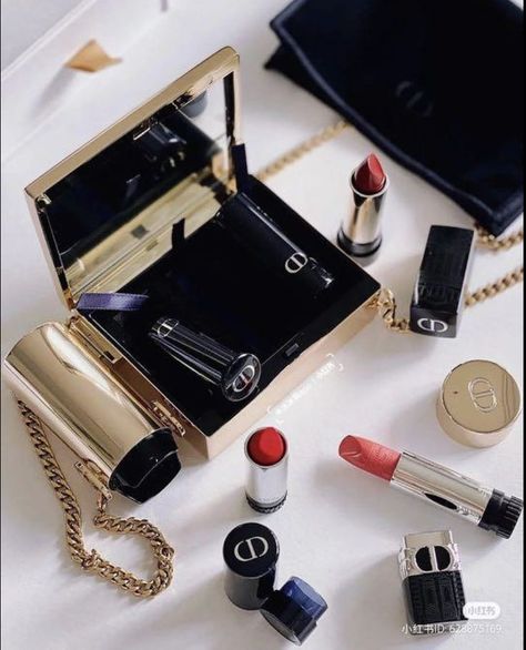 LIMITED EDITION ROUGE MINAUDIERE set! Dior 2023, Dior Lipstick, Latest Makeup Trends, The Atelier, Latest Makeup, Lipstick Set, Makeup Trends, All Things Beauty, Beauty Essentials