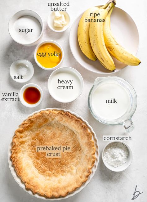 Banana Cream Pie Recipe From Scratch, Banana Cream Cheese Pie, Pies Cream Cheese, Banana Cream Pie Filling, Old Fashioned Banana Cream Pie, Milk Shake Recipes, Banana Pie Recipe, Homemade Banana Cream Pie, Easy Banana Cream Pie