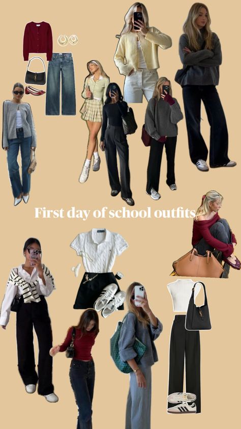 Verschiedene Outfits die man am ersten Schultag nach den Ferien anziehe'n könnte (als Inspiration) First Day In School, School Outfit Inspiration, First Day Of School Outfits, Cute Concert Outfits, First Day Of School Outfit, Fashion Hacks Clothes, Cute Fits, School Outfit, First Day Of School