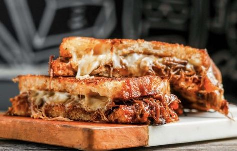 Oxtail Grilled Cheese Oxtail Grilled Cheese Sandwich, Oxtails And Gravy Recipe, Tamara Hall, Gma Recipes, Ox Tails, Gravy Master, Ground Turkey Burgers, Ox Tail, Trisha Yearwood Recipes