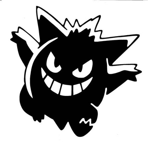 Hey, I found this really awesome Etsy listing at https://www.etsy.com/listing/779239011/gengar-vinyl-sticker-pokemon-sticker Jude Aesthetic, Skateboard Tattoo, Cool Stencils, Gengar Pokemon, Tattoo Filler, Pokémon Black And White, Pokemon Stickers, Stickers Png, Black Pokemon