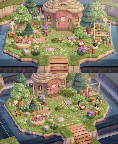 Animal Crossing Designs, Cottagecore Animal Crossing, Waterfall House, Animal Crossing Guide, Animal Crossing Wild World, Animal Crossing Characters, Animal Crossing Pocket Camp, New Animal Crossing, Islands Of Adventure