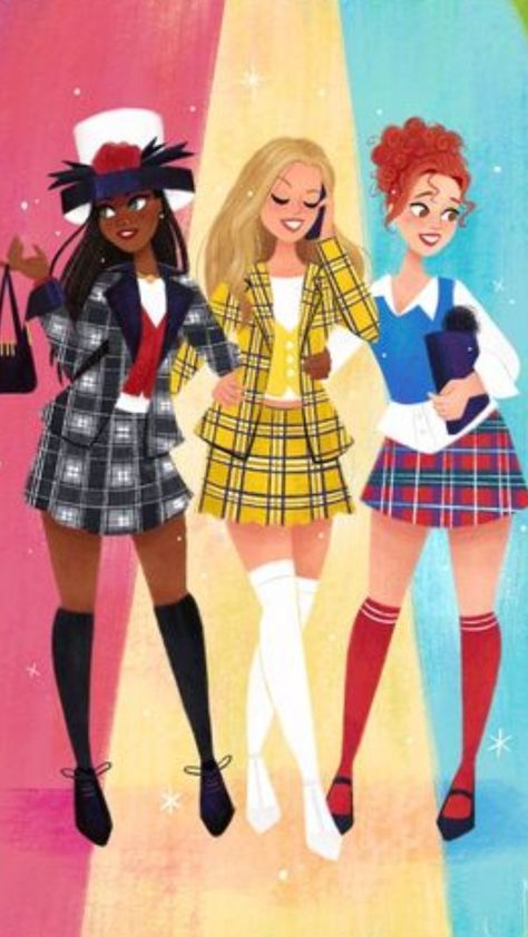 ✎Clueless˚₊· ͟͟͞͞➳❥ Clueless School Outfits, Clueless Themed Outfits, Tai Clueless Outfits, Dee Clueless, Clueless Art, Clueless Cher Outfits, Clueless Outfits Inspiration, Dionne Clueless Outfits, Dionne Clueless