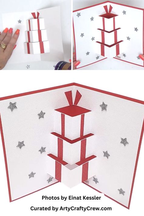 Save these 14 easy guides to create fun fold Christmas cards. These easy Christmas fun fold card ideas will make your holiday cards unique and fun to give. Curated by Arty Crafty Crew. Christmas Cards Pop Up, Diy Pop Up Christmas Cards, How To Make A Pop Up Card, Pop Up Christmas Cards Diy, Fun Fold Christmas Cards, Easy Pop Up Cards, Fun Fold Card Ideas, Diy Pop Up Card, Folded Christmas Cards