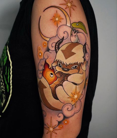 Appa Tattoo, Tattoo Animation, Sketching For Beginners, Blue Ink Tattoos, Avatar Tattoo, Abstract Tattoo Ideas, Spiderman Tattoo, Abstract Tattoos, Chihiro Y Haku