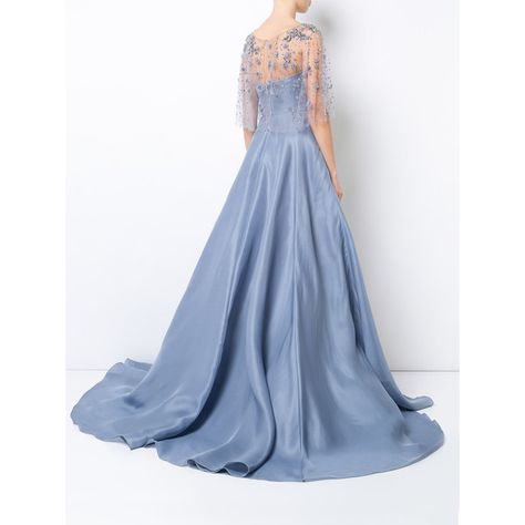 Marchesa flower embellished flared gown (€4.250) ❤ liked on Polyvore featuring dresses, gowns, flared dresses, blue ball gown, flower dress, embellished gown and blue gown Gowns Blue, Flower Gown, Flared Dresses, Marchesa Gowns, Blue Ball Gown, Blue Flower Dress, Blue Ball Gowns, Designer Evening Dresses, Embellished Gown