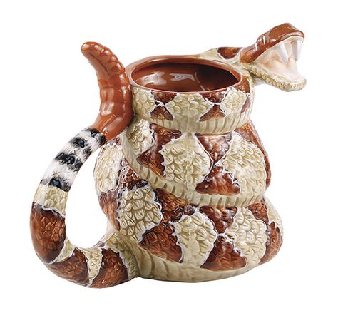 Rattlesnake Coffee Mug Cup Snake Gift, Craig Ferguson, Late Late Show, Snake Lovers, Chocolate Mugs, The Late Late Show, Ceramic Gifts, Wine Bottle Holders, Cool Mugs