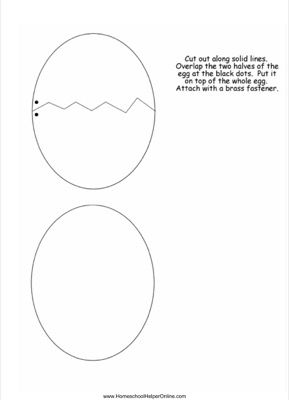 This hatching egg lapbook template would be perfect to use in an Easter lapbook or chicken lapbook.  Open up the cracked egg to read what is inside! To assemble: Cut out along solid lines.  Overlap the two halves of the egg at the black dots. Put it on top of the whole egg.  Attach with … Hatching Egg, Lap Book Templates, Paper Dinosaur, Birthday Presents For Dad, Dino Eggs, Create This Book, Dinosaur Cards, Bff Birthday Gift, Presents For Boys