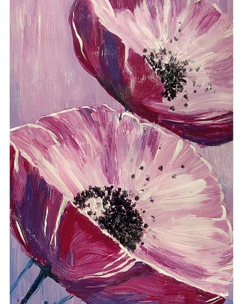 Purple #poppies What soul desire arrives. Acrylic on paper Hand painted by Cristina Marin Marin Art, Purple Poppies, Abstract Painting Techniques, Acrylic On Paper, Hand Painted Canvas, Water Painting, Kids Art, Amazing Flowers, Painting Techniques