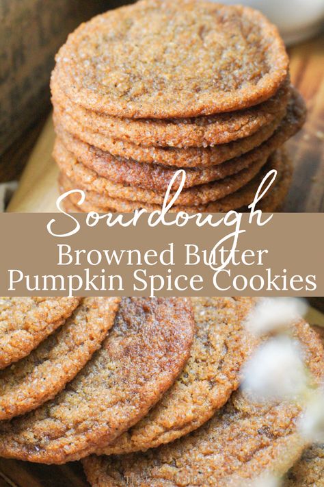 Sourdough Pumpkin, Recipe Using Sourdough Starter, Dough Starter, Sourdough Starter Discard Recipe, Homemade Sourdough Bread, Bread Starter, Pumpkin Spice Cookies, Browned Butter, Sourdough Baking