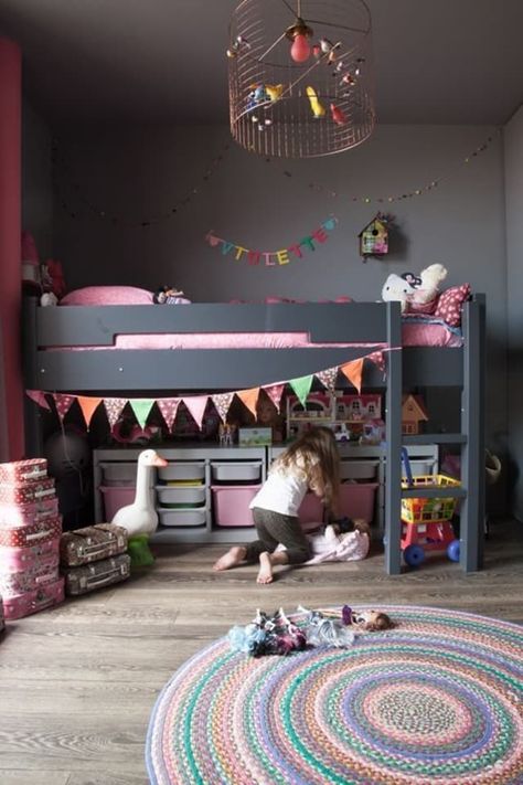 Cama Ikea Kura, Eclectic Kids Room, Mommo Design, Ikea Kura Bed, Small Kids Room, Kura Bed, Childrens Bedroom Decor, Storage Kids Room, Kids Room Inspiration