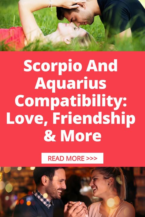 Explore the unique dynamic between Scorpio and Aquarius in love and friendship. Learn how these two signs navigate challenges and create a strong bond. Discover compatibility insights, shared traits, and ways to enhance your connection with a Scorpio or Aquarius in your life. Whether you're a Scorpio seeking an Aquarius or vice versa, this guide offers valuable perspectives on building a meaningful relationship with someone born under the other sign. Virgo Compatibility, Aquarius Compatibility, Libra Compatibility, Capricorn Compatibility, Scorpio Compatibility, Pisces Compatibility, Sagittarius Compatibility, Gemini And Scorpio, Leo And Aquarius