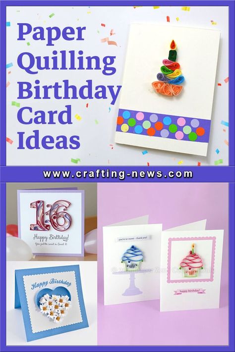 10 Paper Quilling Birthday Card Ideas Beginner Quilling, Quilling Birthday Cards, Birthday Card Template, Card Pattern, Birthday Card Ideas, Card Patterns, Paper Quilling, Card Templates, Your Cards