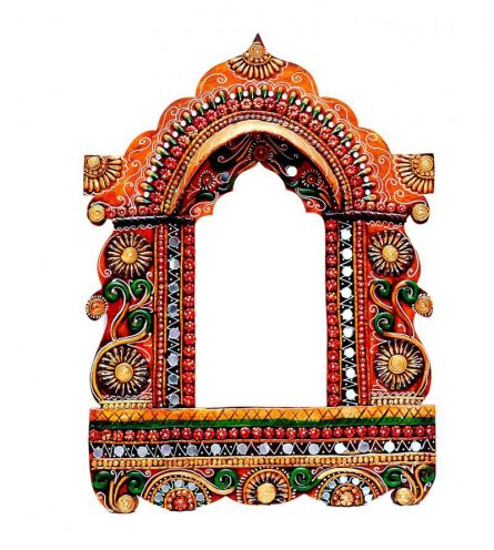 Jharoka II Craft by artist Art Street | ArtZolo.com Garba Decoration, Red Crafts, Art Investment, Red Painting, Madhubani Painting, Clay Art Projects, Indian Home Decor, Buy Art Online, Indian Home