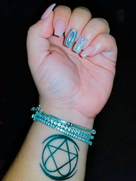 #nails #heartagram Heartagram Nails, Heartagram Tattoo, Sweet Lolita, 2024 Vision, Deathly Hallows Tattoo, Triangle Tattoo, Turquoise Ring, Tatting, Vision Board