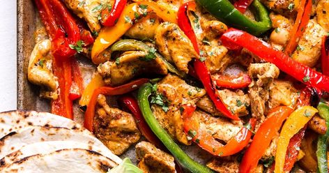 Freezer Chicken Fajitas | The Modern Proper Freezer Chicken Fajitas, Sheet Pan Fajitas Chicken, Hunan Chicken Recipe, Hunan Chicken, Sheet Pan Chicken Fajitas, Fajita Mix, Fajita Spices, Fajita Marinade, Modern Proper