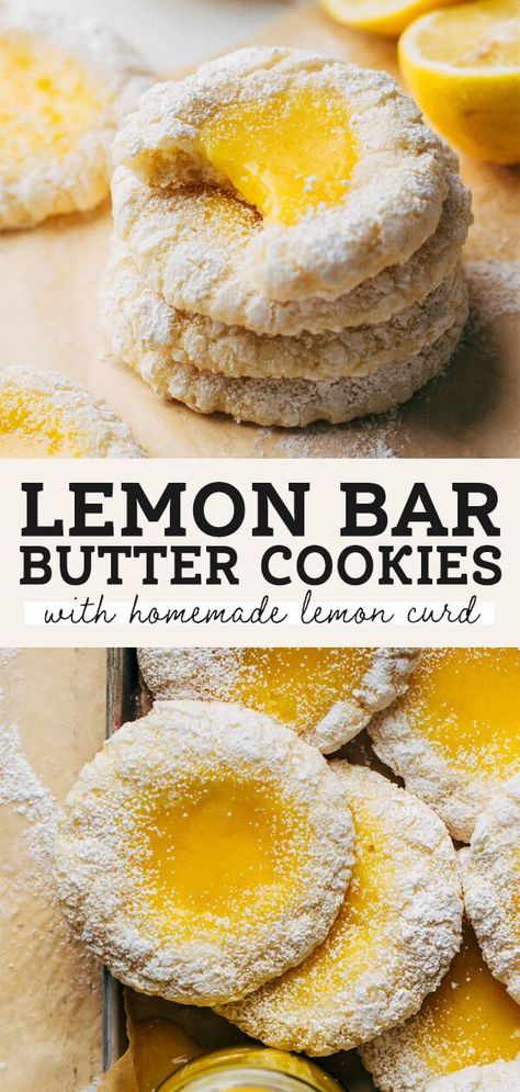 Lemon Cookie Recipe, Desserts Lemon, Lemon Bar Cookies, Butternut Bakery, Homemade Lemon Curd, Gooey Butter Cookies, Lemon Cookie, Gooey Butter, Lemon Cookies Recipes