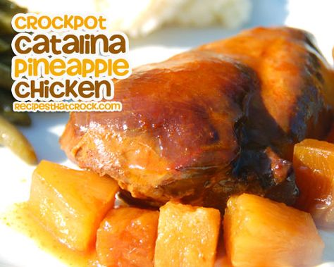 Catalina Salad, Catalina Chicken, Sticky Chicken Recipe, Crockpot Chicken Recipe, Catalina Dressing, Pineapple Chicken Recipes, Gooseberry Patch, Poultry Dishes, Crock Pot Chicken