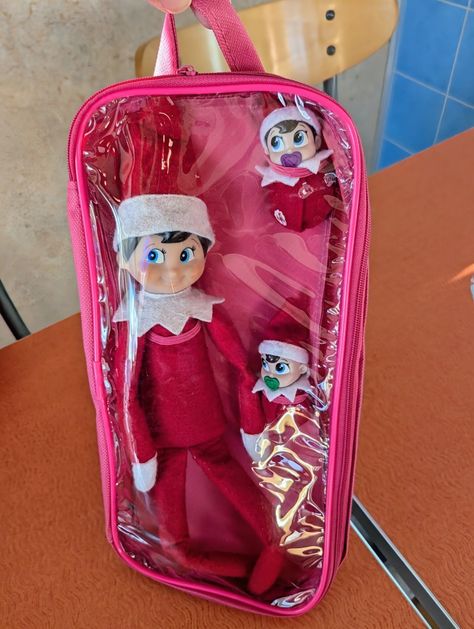 Dollar Store Elf Carrier Elf Carrier, Shelf Ideas, Christmas Elf, Carrying Case, Dollar Stores, Elf On The Shelf, Elf, Christmas