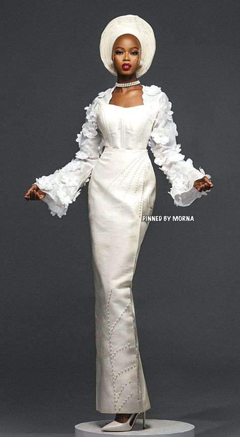 Brides Poses, Bridal Editorial Photoshoot, Nigerian Bridesmaid Dresses, Thanksgiving Dresses, Nigerian Clothing, Civil Dress, Yoruba Bride, Nigerian Outfits, African Traditional Wedding Dress