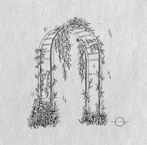 Arch Garden, Garden Archway, Garden Tattoos, Lotr Art, Hand Poked Tattoo, Female Tattoo Artists, Characters Inspiration Drawing, Beautiful Tattoo, Tattoo Portfolio