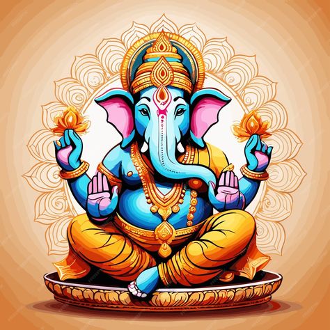 Ganashpati Drawing, Ganesha Henna, Vinayaka Images, Ganesh Pictures, Ganesh Ji Drawing, Lord Ganesha Drawing, Godly Pictures, Lord Painting, Ganpati Drawing