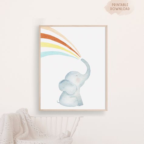 Nursery Room Paintings, Baby Room Canvas Painting, Paintings For Kids Room, Painting For Baby Room, Nursery Paintings Canvas, Baby Boy Nursery Artwork, Boy Nursery Artwork, Rainbow Nursery Art, Baby Room Paintings