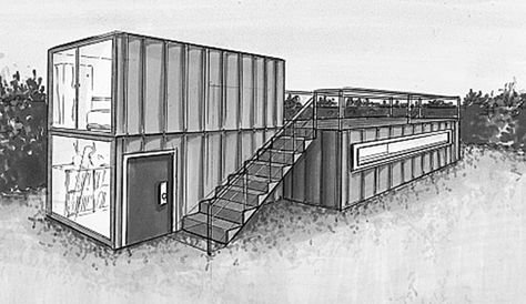 Container Drawing, Cool Things To Build, Diy Container, Character Background, Shipping Container Architecture, Cargo Container Homes, Container Dimensions, Modular Housing, Container Houses