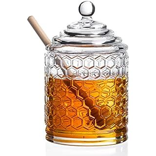 Amazon.com: Studio Silversmith Crystal Honey Jar, Beehive Honey Dish : Home & Kitchen Honey Container, Royalty Art, Natural Magic, Honey Dipper, Kitchen Accessories Decor, Decorative Kitchen, Honey Jar, Honeycomb Pattern, Honey Pot