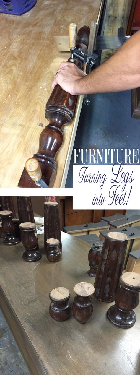 I LOVE this furniture up-cycling idea! Use Old Furniture Legs to make New Furniture Feet! | QTT Featuring Simple Redesign Diy Upcycling, Furniture Rehab, Furniture Feet, Diy Wallpaper, Furniture Repair, Interior Design Diy, Refurbished Furniture, Diy Furniture Projects, Old Furniture