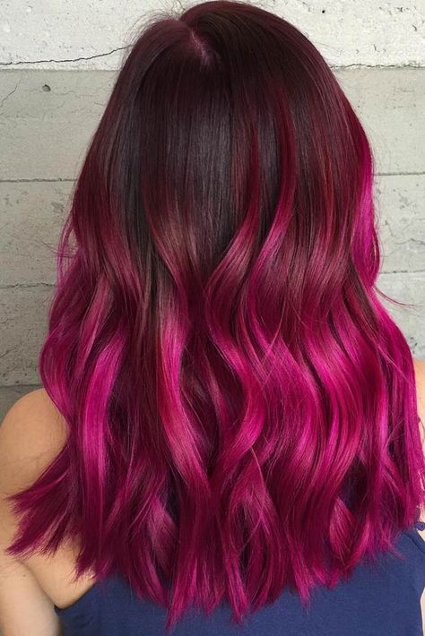 Cool Ideas of Purple Ombre Hair ★ See more: http://glaminati.com/cool-ideas-purple-ombre-hair/ Pink Ombre Hair, Magenta Hair, Purple Ombre Hair, Hot Pink Hair, Violet Hair, Hair Ombre, Beautiful Hair Color, Pinterest Hair, Pretty Hair Color