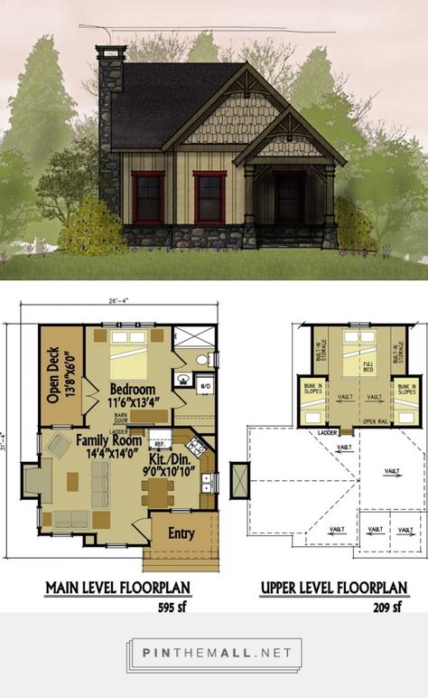 Small Cottage Floor Plan with loft | Small Cottage Designs... - a grouped images picture - Pin Them All Small Cottage Designs, Country Cottage House Plans, Cottage Floor Plan, Loft Floor Plans, Small Cottage House Plans, House Plan With Loft, Small Floor Plans, Cabin Home, Small Cottage Homes