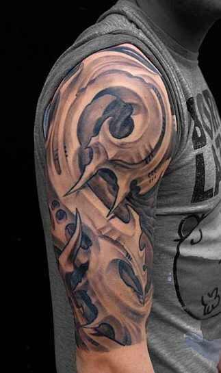 Biomechanical Tattoo Arm, Biomech Tattoo, Biomechanical Tattoos, Biomechanical Tattoo Design, Bio Organic Tattoo, Tattoo Trash, Mayan Tattoos, Rose Flower Tattoos, Organic Tattoo