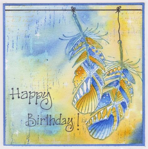 Happy Birthday Native American Design blue yellow feathers Happy Birthday Humorous, Birthday Greetings Images, Sister Birthday Funny, Birthday Wishes Greeting Cards, Happy Birthday Wishes For A Friend, Feather Cards, Birthday Wishes Greetings, Happy Birthday Art, 17 December