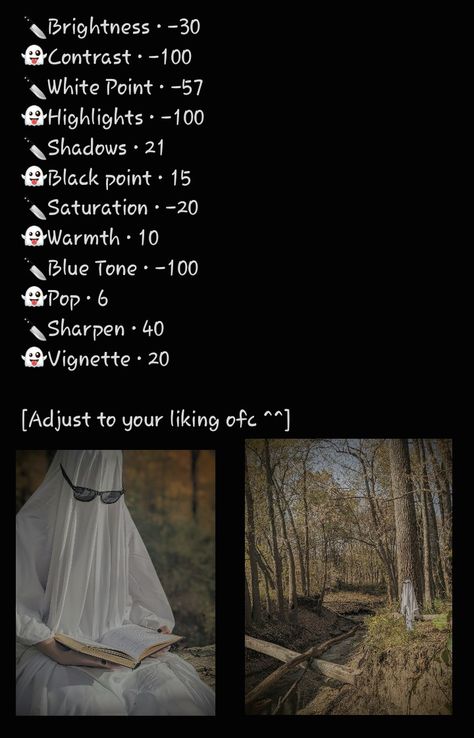 ghost trend, filter Photo Editing Ideas, Beginner Photography Camera, Halloween Filters, Photo Editing Styles, Samsung Photos, Photo Adjustments, Vintage Photo Editing, Camera Iphone, Photography Settings