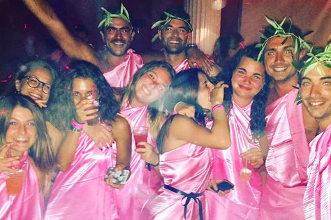 4 Fun Facts you May not Know about the “Toga Party” - The Pink Palace Toga Party, Pink Palace, Sorority And Fraternity, Palace, Fun Facts, Dress Up, Pink