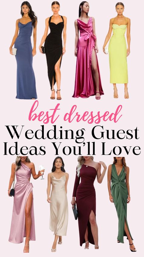 You'll definitley be the best dressed guest with these stunning wedding guest dresses! They are all so gorgeous and perfect for any budget and ceremony. Wedding Dresses For Invited Guests, Ceremony Dress Guest, Classy Wedding Guest Dresses, Stunning Wedding Guest Dresses, Wedding Guest Dress Ideas, Wedding Guest Outfit Spring, Spring Wedding Guest, Best Wedding Guest Dresses, Stylish Wedding Dresses