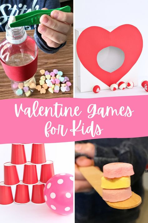 157 Sweet Valentines Games for Kids - Fun Party Pop Valentine Class Party Games, Valentines Games For Couples, Kids Valentine Party, Valentines Class Party, Valentine's Day Party Games, Valentine Party Game, Games For Kids Classroom, Kindergarten Valentines, Yw Activities